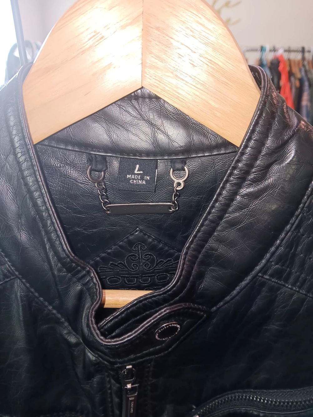 Jou Jou Black Leather Moto Jacket - Picture 3 of 3